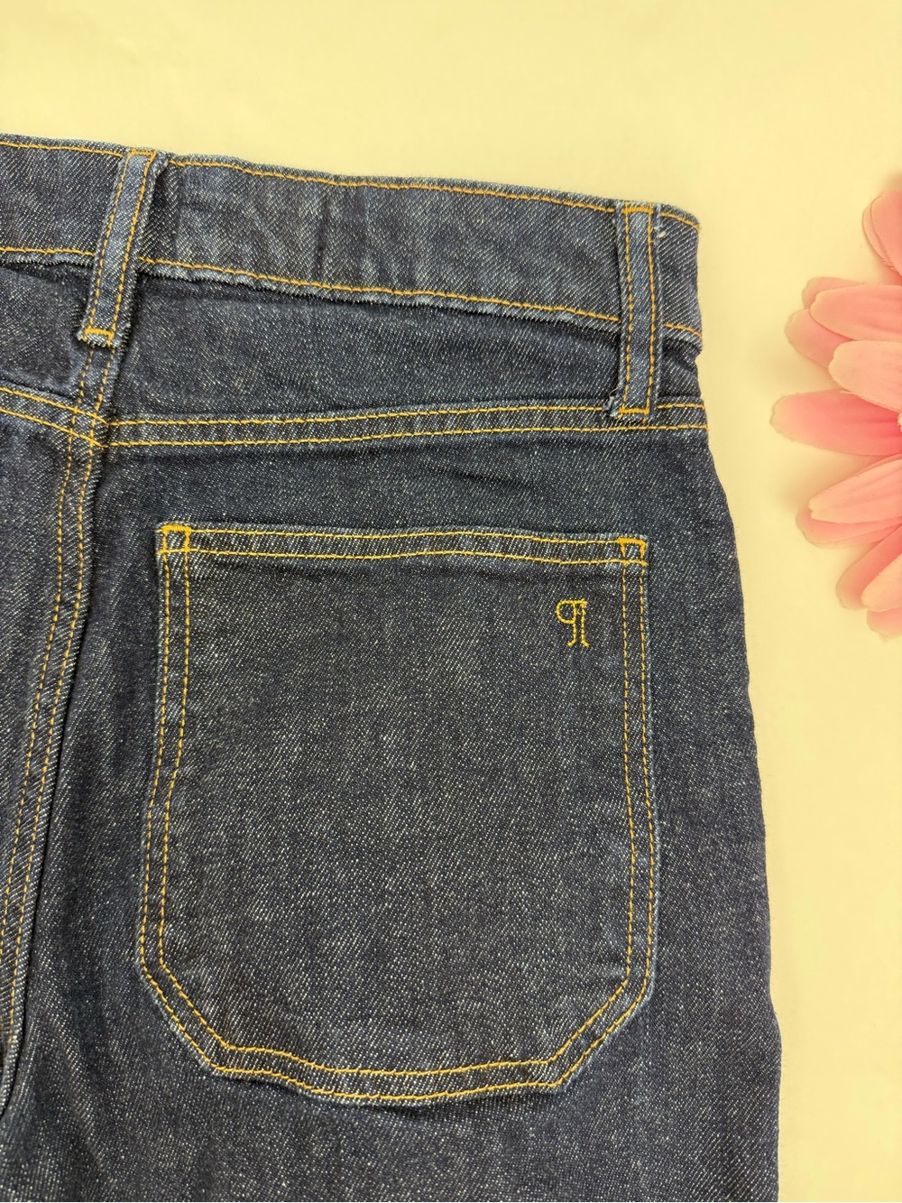 Pilcro X Anthropologie High Rise Cuffed Jeans Dark Wash Straight Wide Leg - Picture 11 of 16